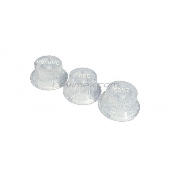 Knobs Fender® transparentes...